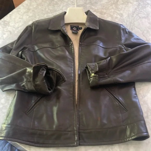 FACONNABLE Leather Jacket - Picture 1 of 4